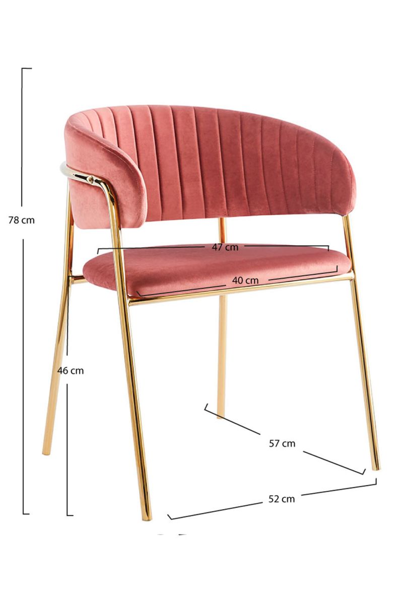Chaise Moniel Golden Velours, un classique en chaises salle à manger en velours