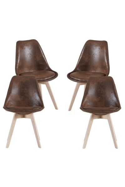 Pack 4 Chaises Synk Vintage