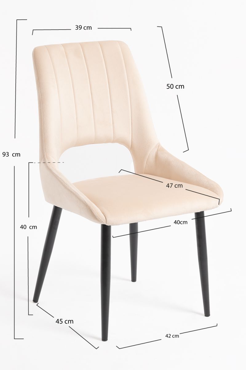 Chaise Komi Velours