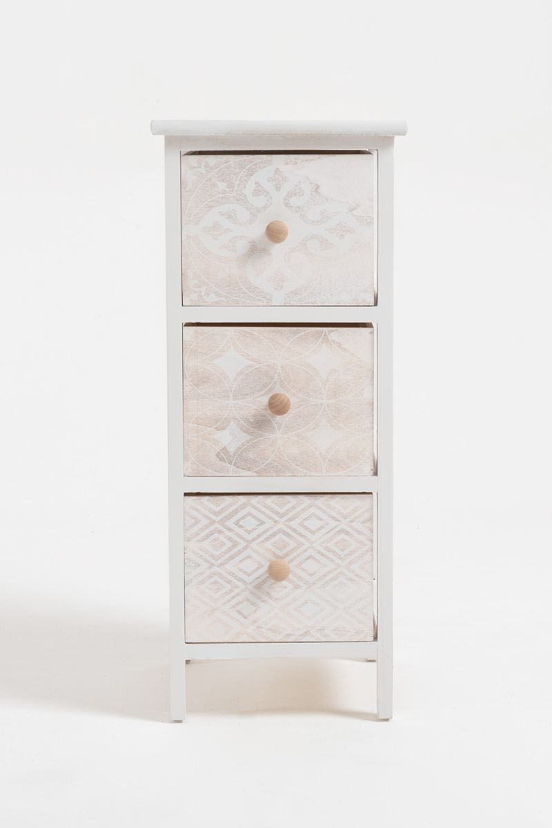 Commode étroite Mabet 3 tiroirs