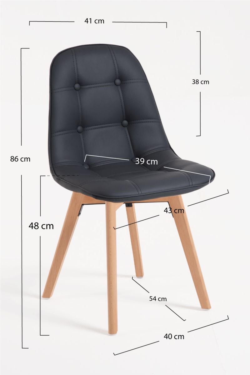 Pack 4 Chaises Vorak