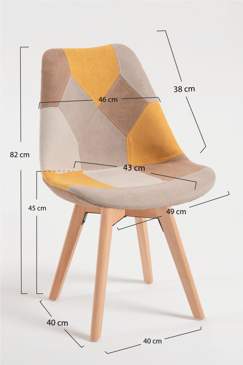 Chaise Synk Patchwork: La chaise scandinave que vous méritez