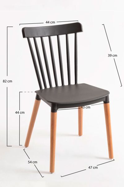 Pack 4 Chaises Leka