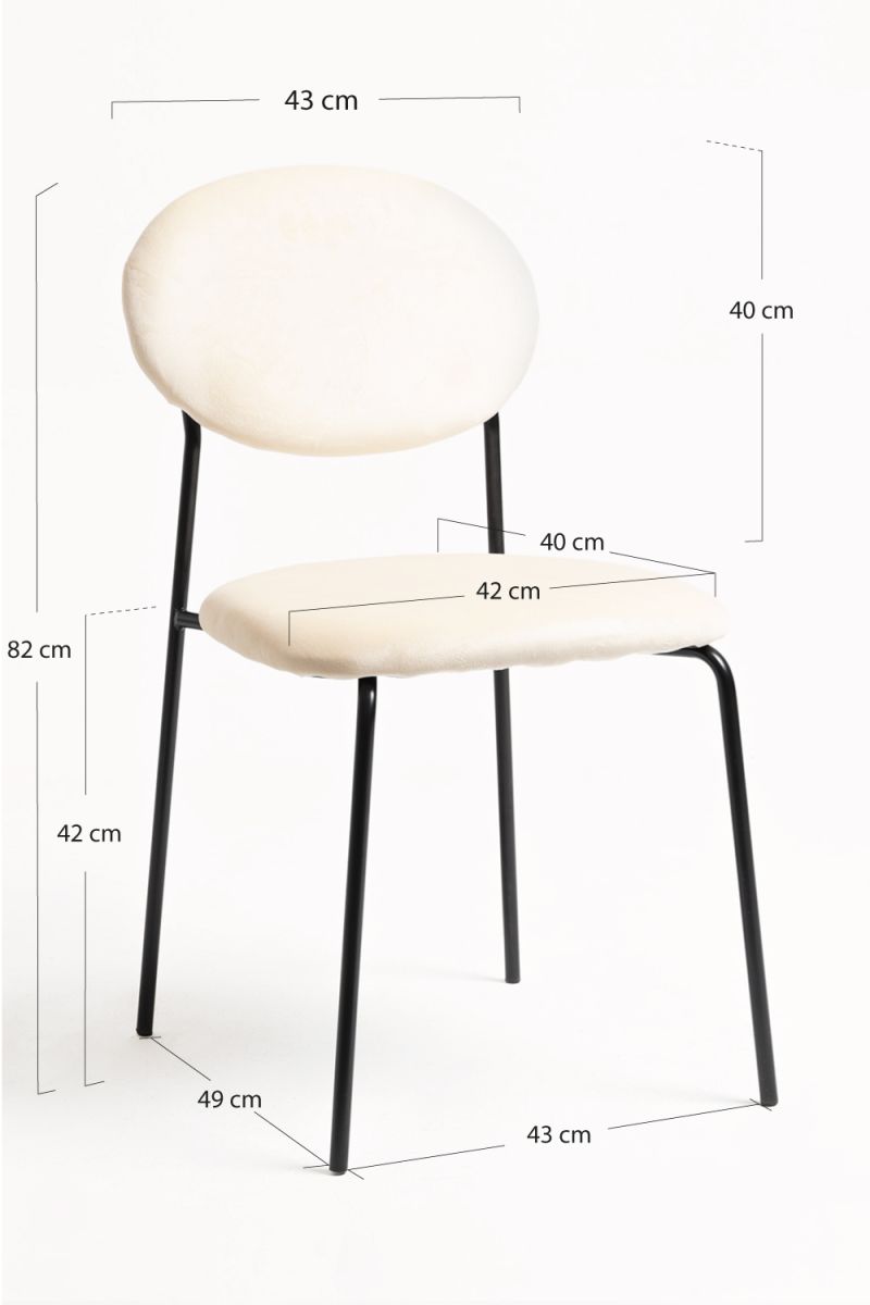 Chaise Mida Black Velours