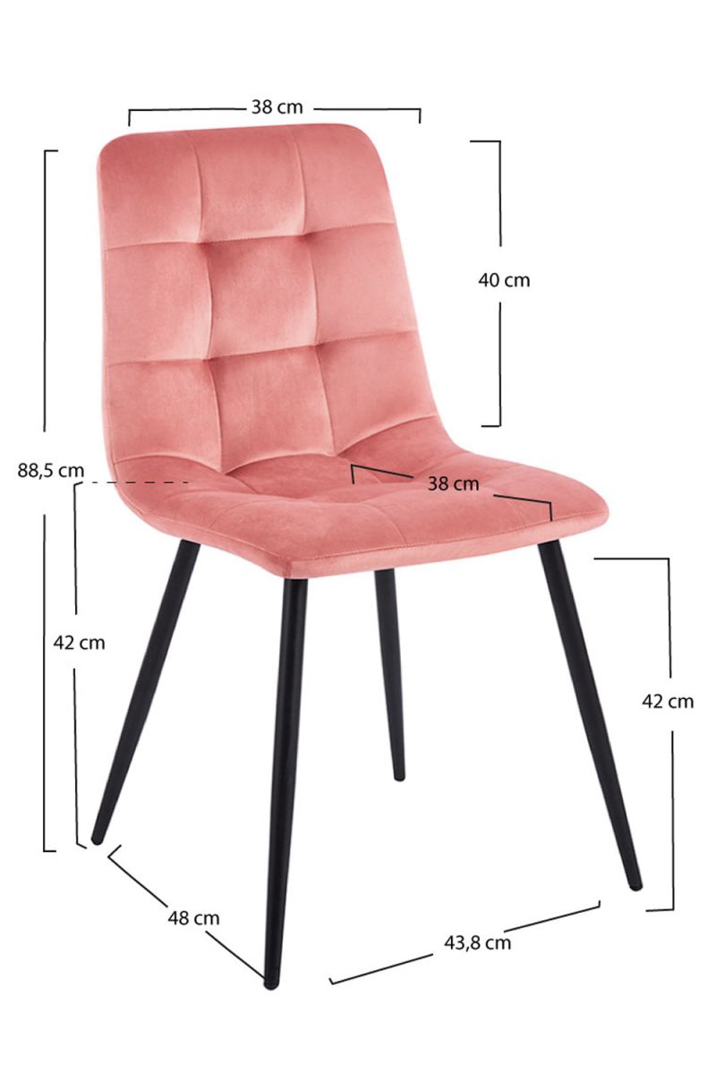 Pack 4 Chaises Stuhl Velours