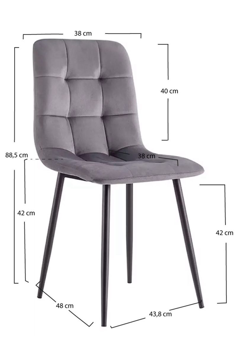 Pack 4 Chaises Stuhl Velours