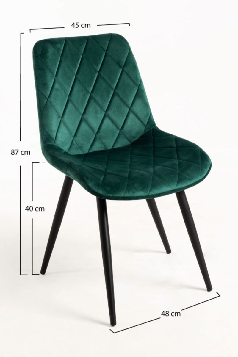 Pack 4 Chaises Min Velours
