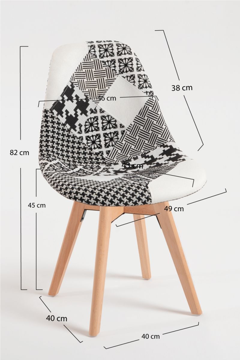 Pack 4 Chaises Synk Patchwork