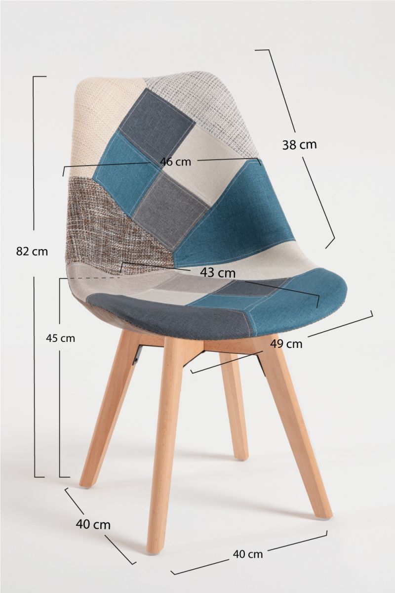 Pack 4 Chaises Synk Patchwork
