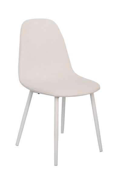 Chaise Teok White Velours