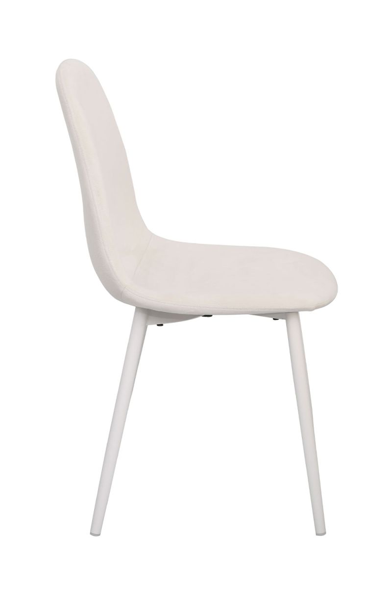 Chaise Teok White Velours