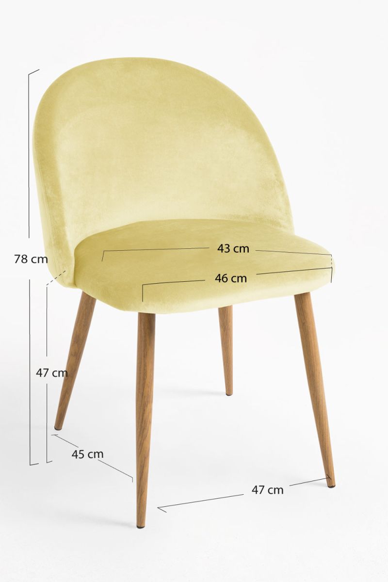 Chaise Vint Velours, un classique en chaises salle à manger en velours