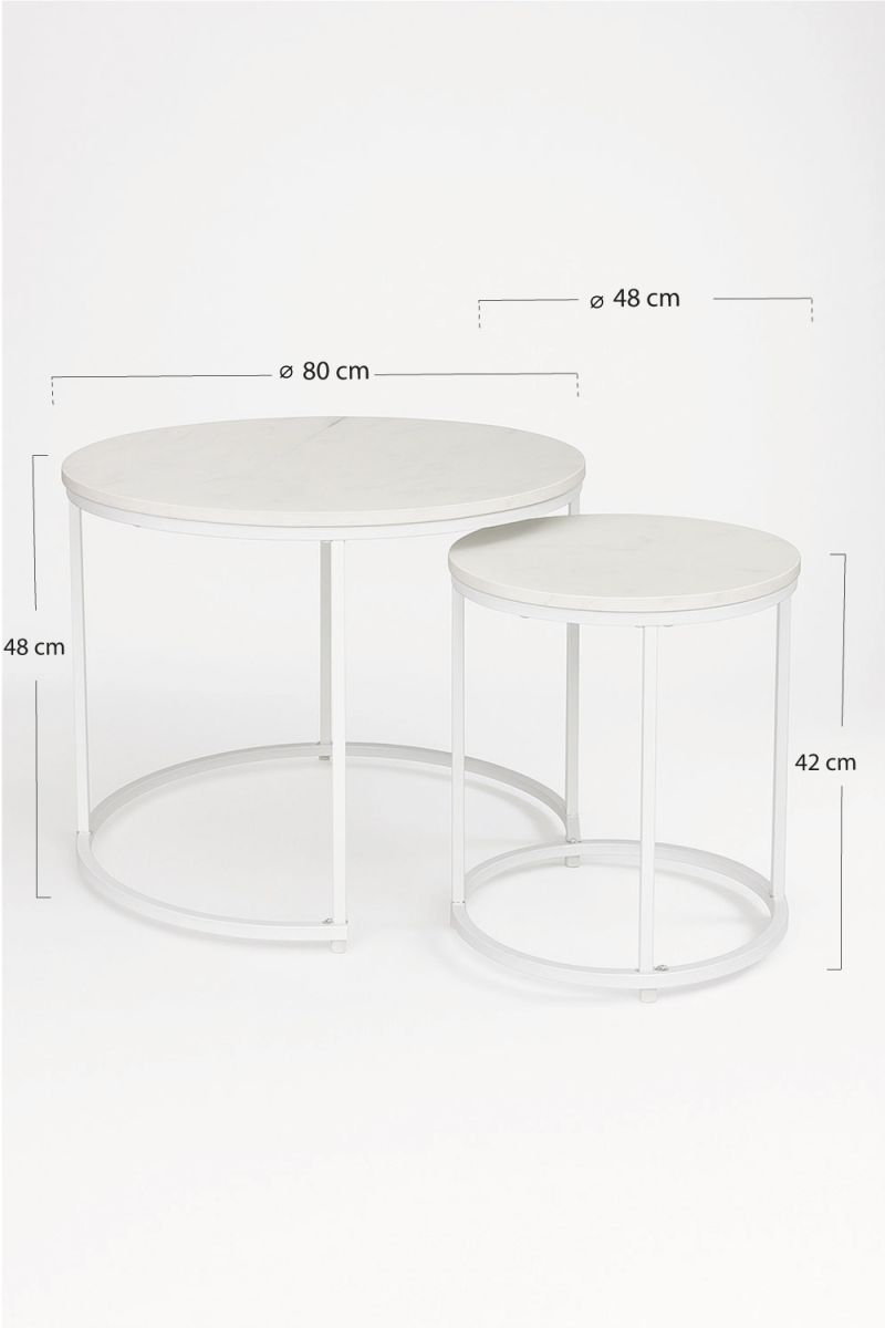 Ensemble de 2 tables centrales Renty