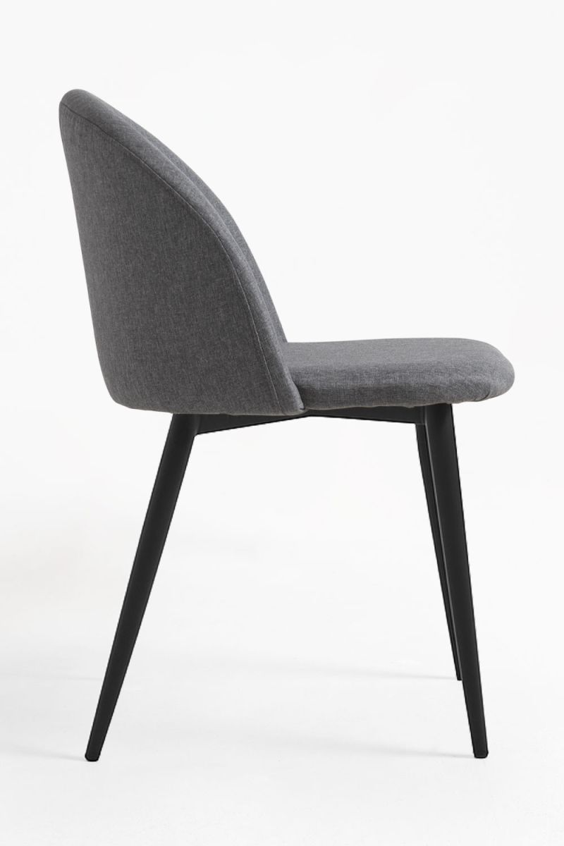 Chaise Black Vint Tissu, un classique en chaises salle à manger en velours