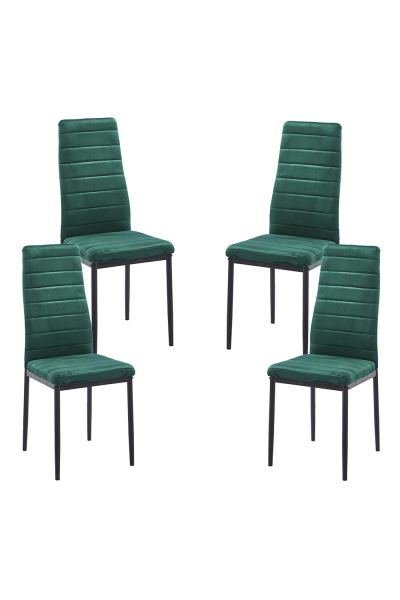 Pack 4 Chaises Velours