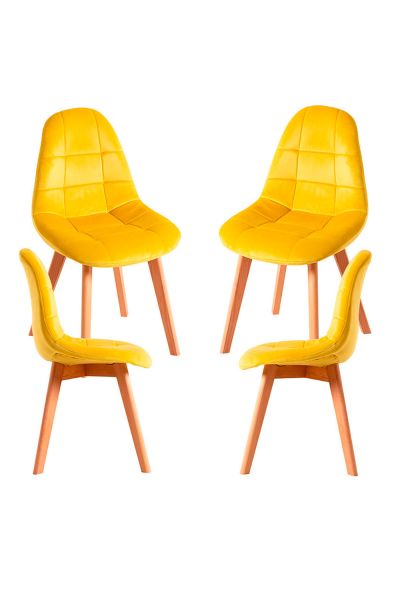Pack 4 Chaises Kelen Velours