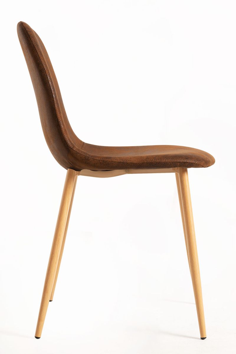Pack 4 Chaises Teok Similicuir