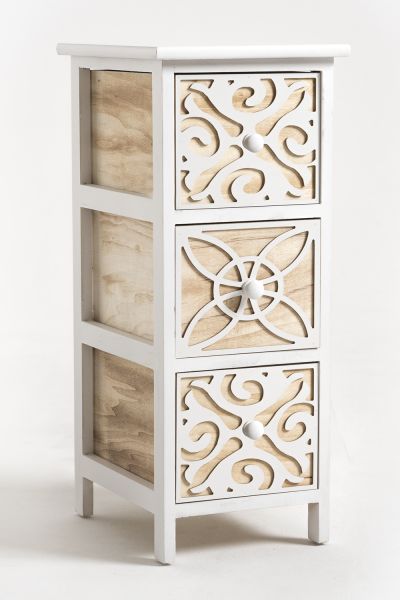 Commode étroite à 3 tiroirs Carvy