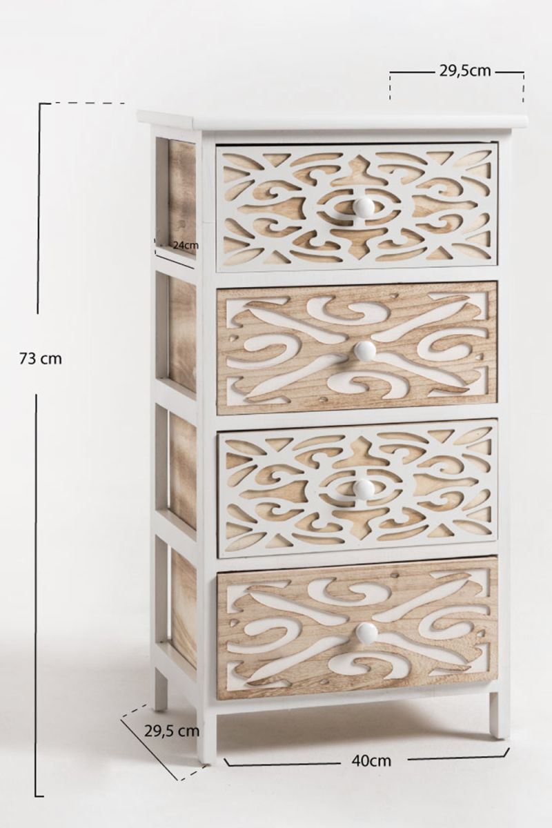 Commode large 4 tiroirs Carvy